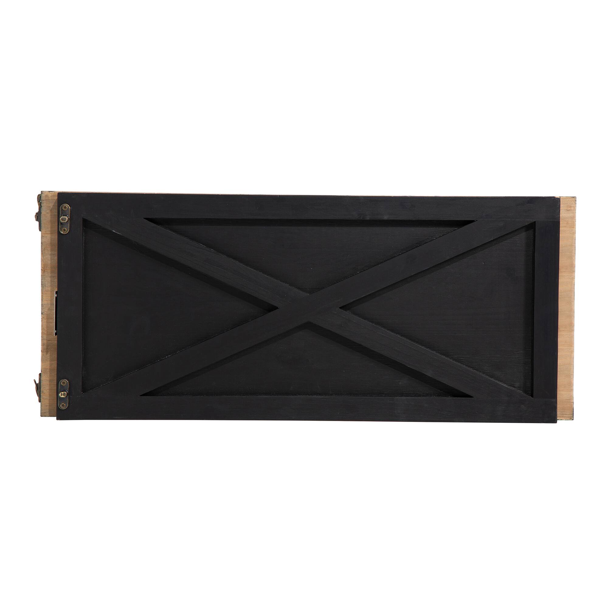 Glitzhome® 26" Black Wooden Tree Collar